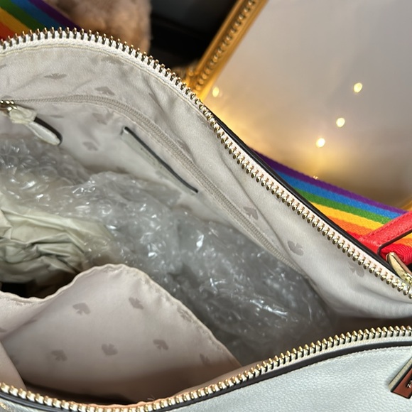 NWOT Limited Edition Kate Spade Rainbow Leather Crossbody - Picture 7 of 8